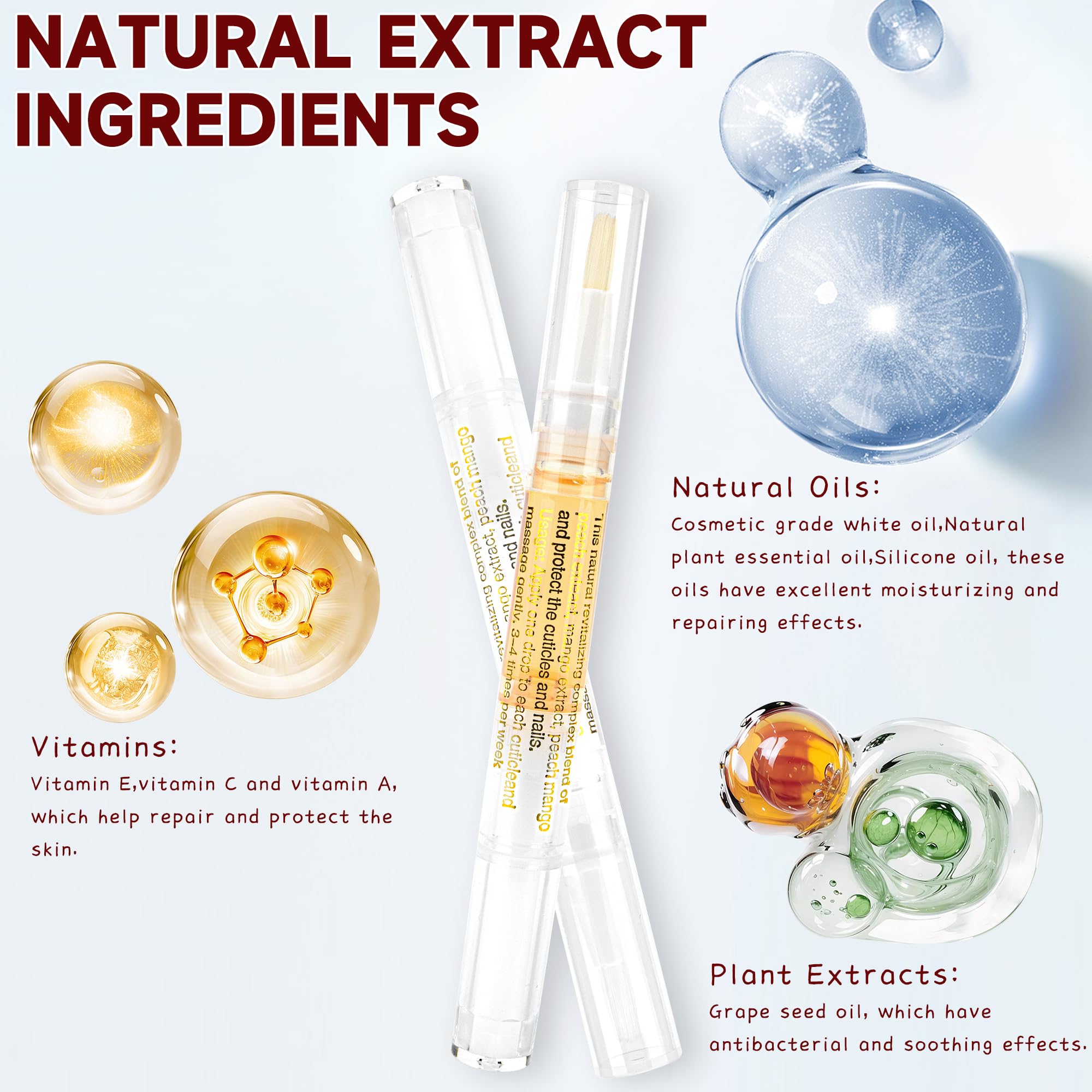 3PCS Cuticle Oil for Nails,Cuticle Oil Pen for Nail Care, Nail Cuticle Oil with Nail File,Cuticle Softener for Damaged Nails,Cuticle Kit for Natural Nails,Nail Oil Pen for after Manicure(Mixed Scents)