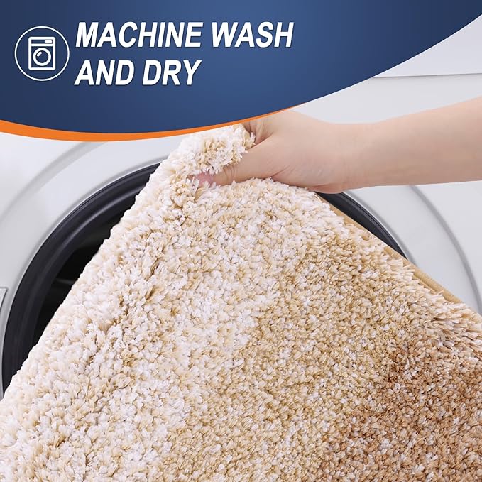 OLANLY Microfiber Bathroom Rugs Sets 3 Piece, 30"x20"+24"x16"+24"x20"