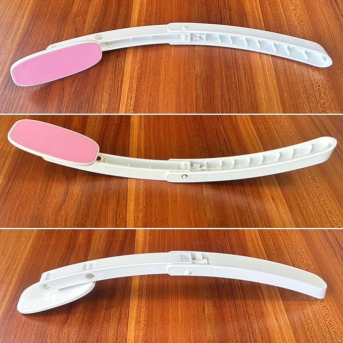 Vivificenca Daily Lotion Applicator for Back and Body - Self Tanner and Sunscreen Applicators for Lotion and Tanning Oils Smooth EVA Pad and Foldable Curved Handle,Easy to Carry (Pink)