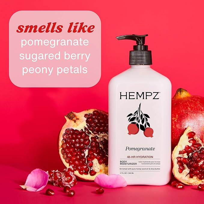 HEMPZ Pomegranate Body Lotion - Bright Citrus - Daily Moisturizing Cream - 17oz