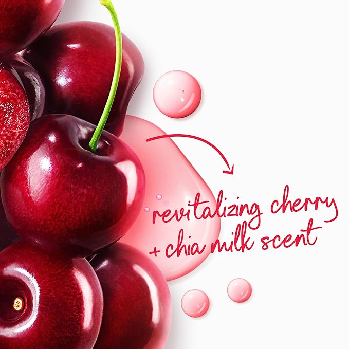 Dove 24hr Lotion Body Wash Revitalizante Cherry & Chia Milk, 30.6 oz | Hydrating body wash with MicroMoisture and a luscious cherry scent