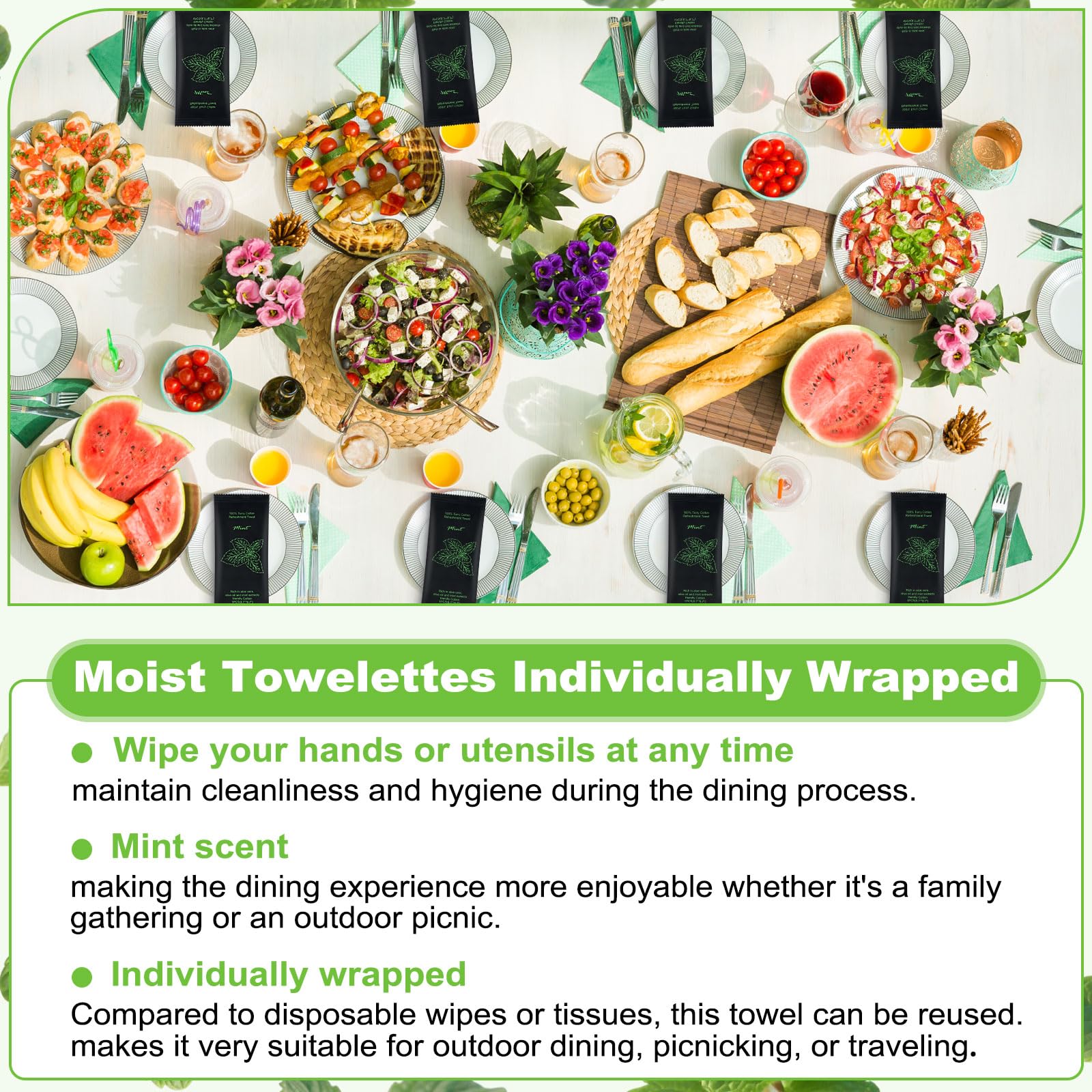 Hot or Cold Moist Cotton Towel Bulk Moist Towelettes Individually Wrapped