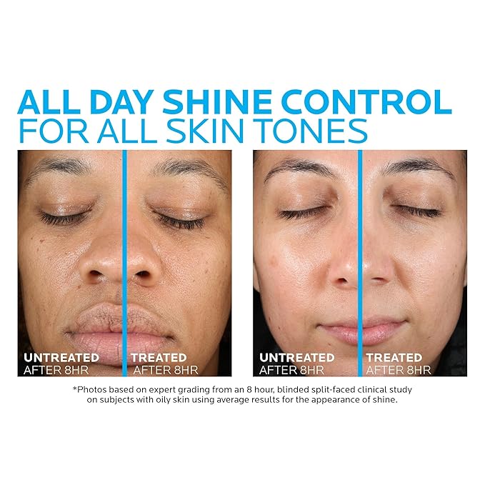 La Roche-Posay Acne Skin Care Set, Toleriane Double Repair Matte Moisturizer 75ml & Effaclar Medicated Gel Cleasner 100ml, Gel Moisturizer with Niacinamide & Acne Cleasner with Salicylic Acid
