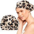 Kitsch Luxury Large Shower Cap for Women - Leopard