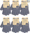 Yiclick 12Pcs Heavy Exfoliating Gloves, Body Scrub Glove For Shower Bath, Body Scrub Exfoliator, Exfoliating Body Scrubber for Bath Shower Exfoliation, Exfoliate Sponge Loofah Washcloth Mitt Men Women