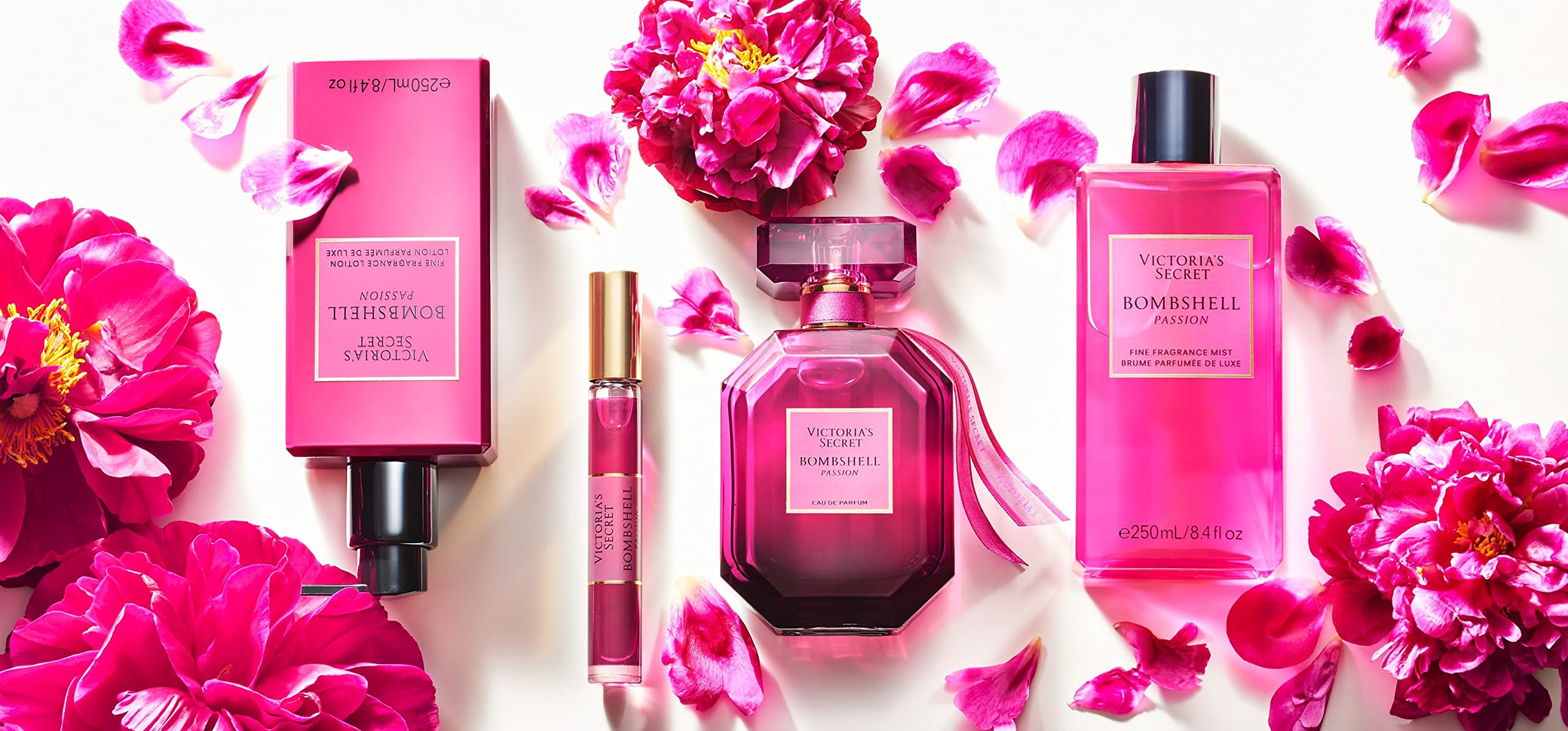 Victoria's Secret Bombshell Passion Fragrance Body Lotion, Notes of Sparkling Cassis, Queen Peony & Fuchsia Rose (8.4 oz)
