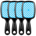 Aussumy 4 Pack Vented Detangling Hair Brush - Detangler Hairbrush with Soft Bristles for Effortless Tangle Free - Ideal for Wet Dry or Curly Damaged Hair for Women Men Kids