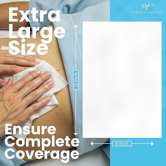 Premium Formulations XL Adult Wipes – (56 Wipes) High Traction, Uber Thick & Extra Large Wash Cloths | Disposable Incontinence Wipes with Aloe for Personal Hygiene