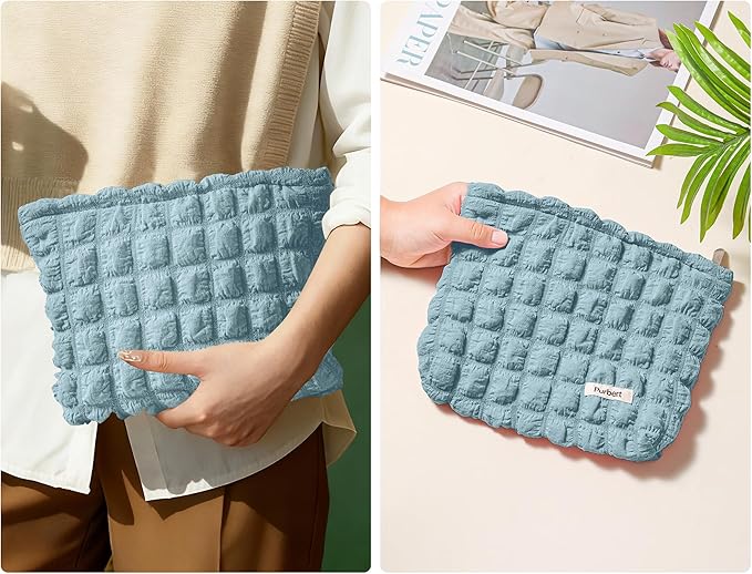 Purbert Bubble Cloud Makeup Bag - Large Capacity Travel Cosmetic Organizer
