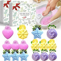 Lanwexy Bath Bombs, 32 Pack Foot Soak with Bath Salt and Tea Tree Oil. Organic Natural Handmade Aroma Pure Essential Oil Bubble Balls for Callus, Dry Cracked, Stubborn Odor