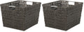 Whitmor Rattique Storage Tote Basket - Espresso (Pack of 2)