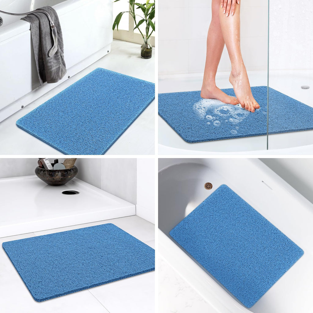 LuxStep Shower Mat Bathtub Mat Non-Slip Bath Mat with Drain, Quick Drying
