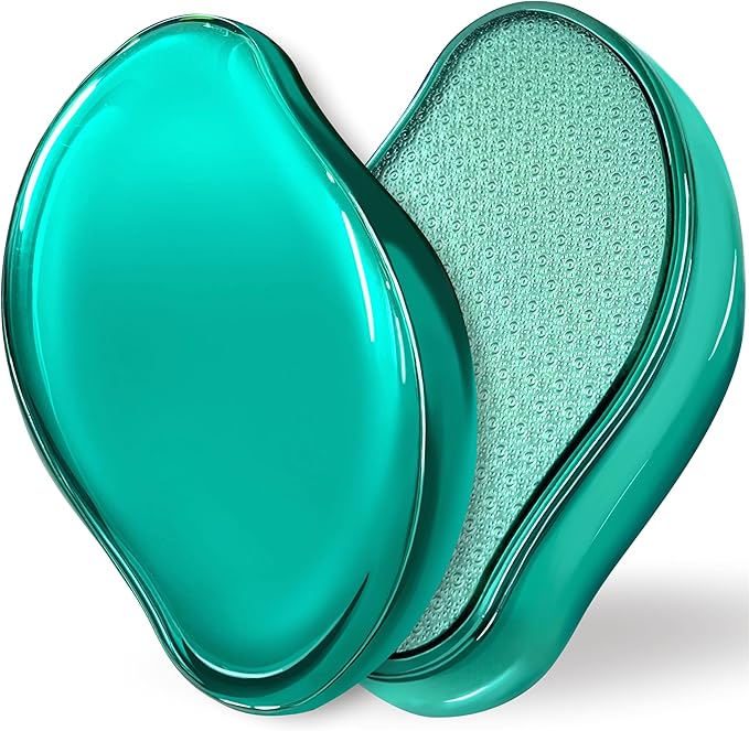GABOX Nano Glass Pro Foot File - Callus Remover for Feet - Heel Foot Scrubber Dead Skin Exfoliator - Pedicure SPA Tool for Women & Men - Removedor de Callos en Los Pies - Crystal Green