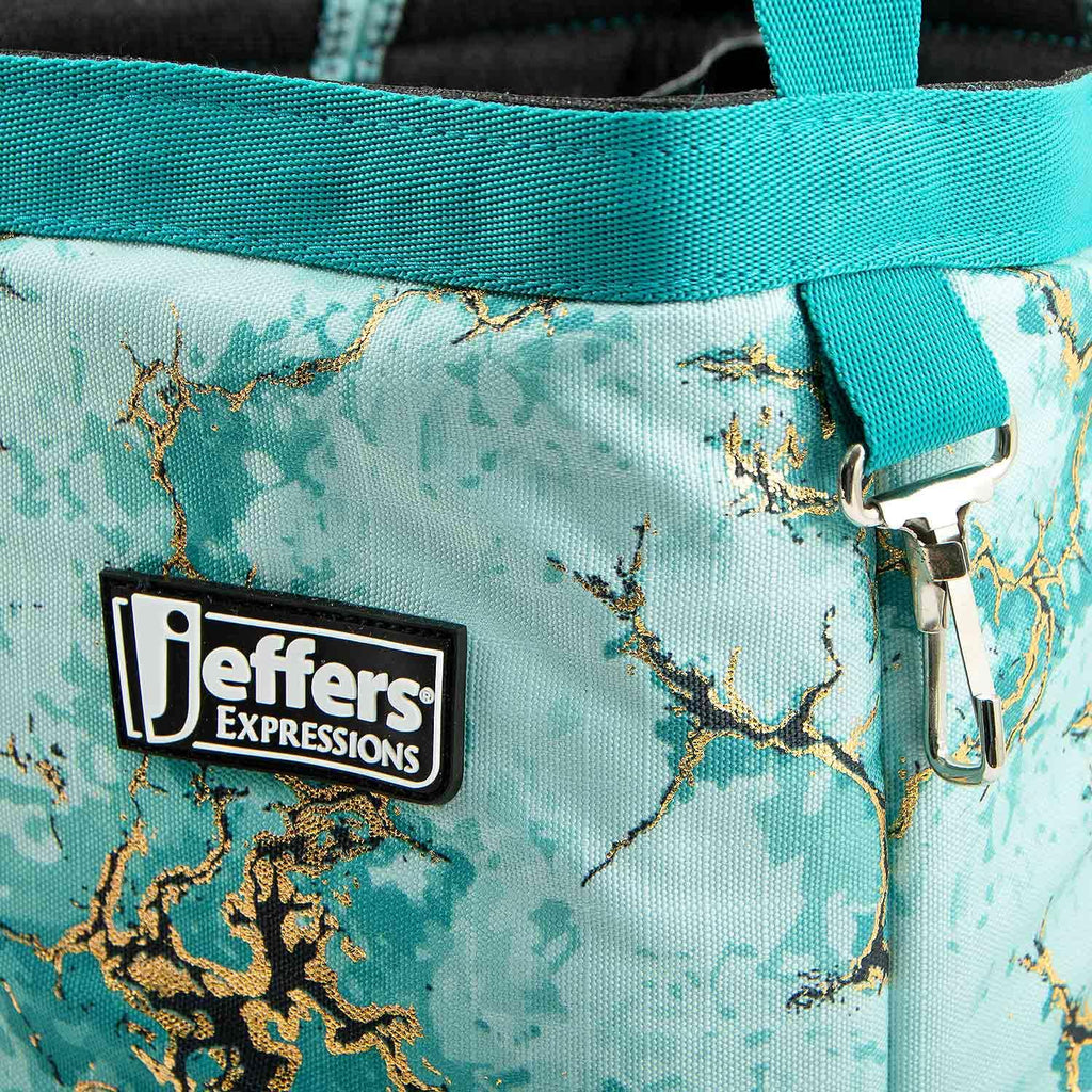 Jeffers Expression Grooming Tote Caddy, 8" L x 9" W - Durable Ripstop Bag Organizer w/Pockets, Portable Storage for Horse, Dog, Goat & Livestock Care Tools, Barn & Travel Utility Tote - Bisbee Blue