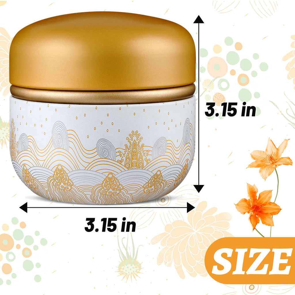 Body Powder Powder Case with Powder Puff Powder Container Tea Canister for Baby and Adult Body Talcum Powder Tea Box (Yellow Sea)
