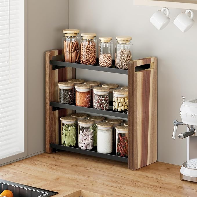 UJQSUN Bathroom Counter Organizer,Bathroom Counter Shelf,Bathroom Organizers,Organizers and Storage,Under Sink Organizer,Cologne Organizer For Men,Cologne Cabinet,Vanity Shelf(Acacia 3 Tier)