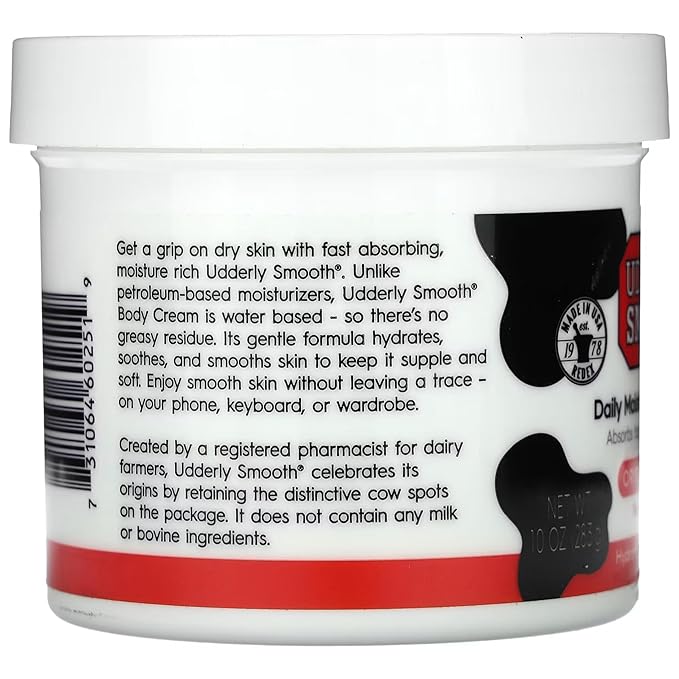 Udderly Smooth Udder Cream, Skin Moisturizer, 10 Ounce Jar