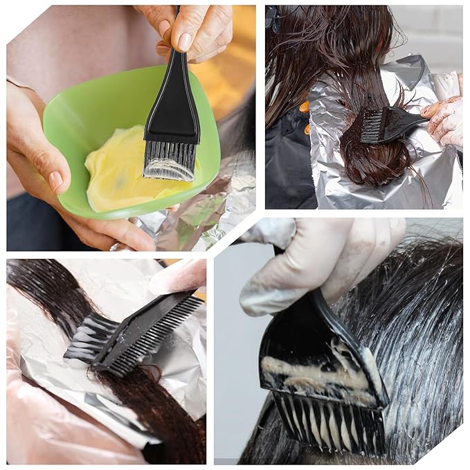 10 Pcs Hair Dye Brush Applicator Kit Hair Color Brushes for Women Men Hairs Coloring Brushes Set Hairs Applicator Brush Combs HairDye Applicators Dyeing HairDying Tools Kits for Salon Use Home DIY