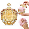 2 Pcs Extra Large Body Powder Puff and Container with 6 '' Body Powder Puff