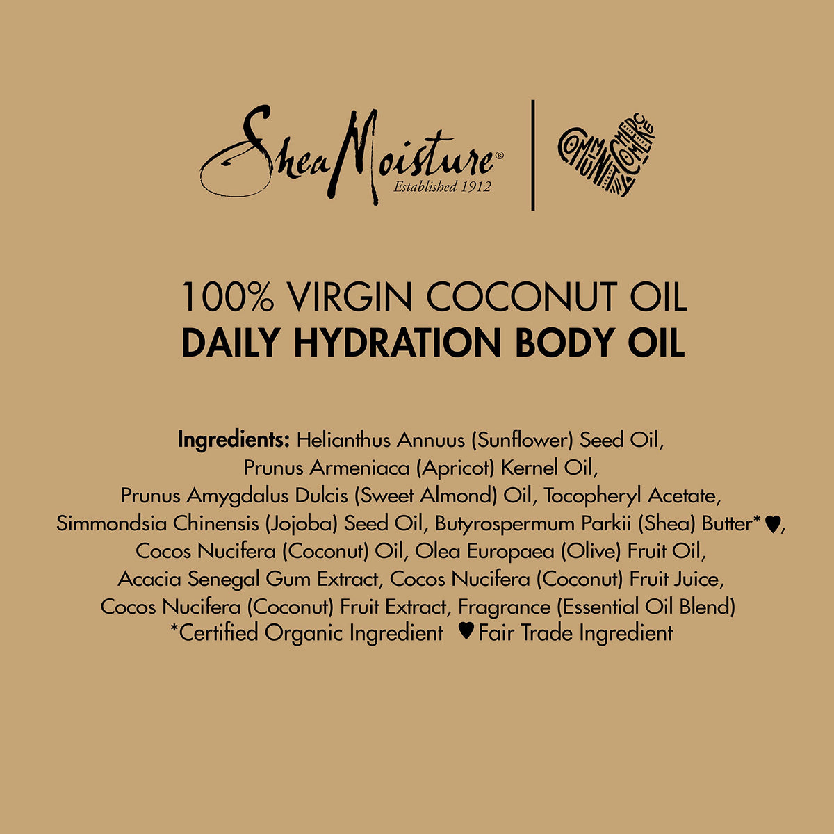 Shea Moisture Daily Hydration Body Oil Virgin Coconut Oil For Dry Skin Paraben Free 8 oz