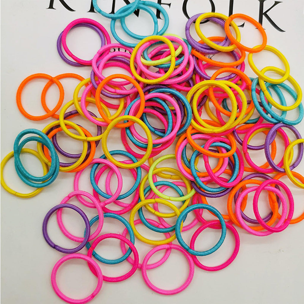 WillingTee 400PCS Small Hair Ties,No Crease Baby Hair Ties for Girls