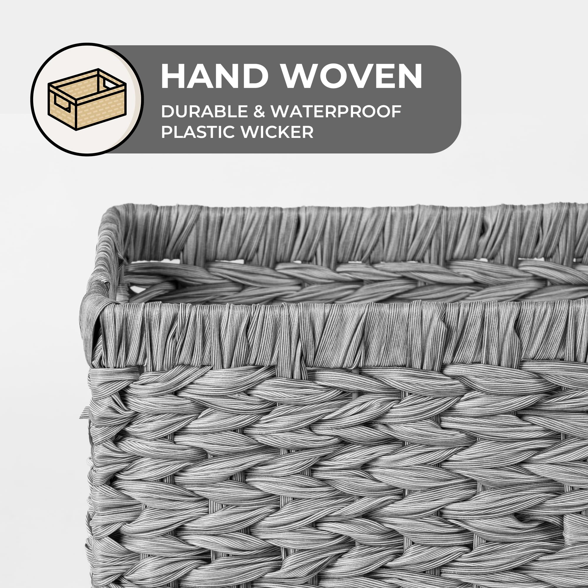 GRANNY SAYS Wicker Storage Baskets for Organizing, Basket Organizer, 2-Pack