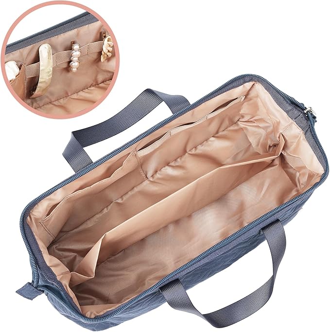 NISHEL Hair Tools Travel Bag Dryer Curling Iron Attachment Organizer Case