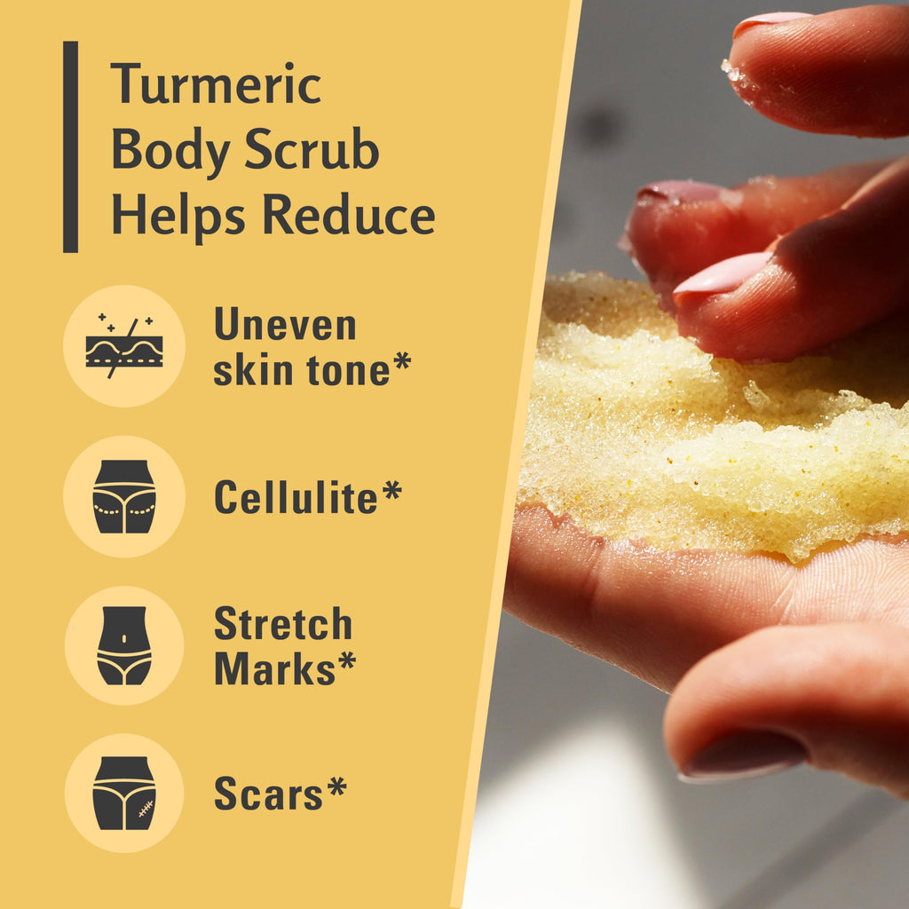 Turmeric Body Scrub, Exfoliating & Brightening Body Scrub, 16 oz by M3