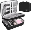 AIHOPESTO Barber Case Barber Tool Bags Barber clipper Bag Barber Cases for Clippers and Supplies Professional Barber Accessories Kit Hair Cutting Scissors Storage Bag Shaving Kits (Black)