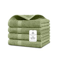 Villa Celestia Cotton Hand Towels Set of 4, 16 x 28, Oeko-TEX Certified, Quick Dry, Sage