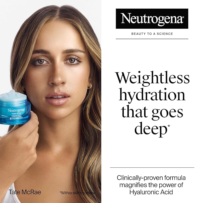 Neutrogena Hydro Boost Water Gel and Hydro Boost Hydrating Gel Cleanser, for Normal to Oily Skin, Facial Moisturizer 1.7 fl oz and Trial-Size Facial Cleanser 0.5 fl oz