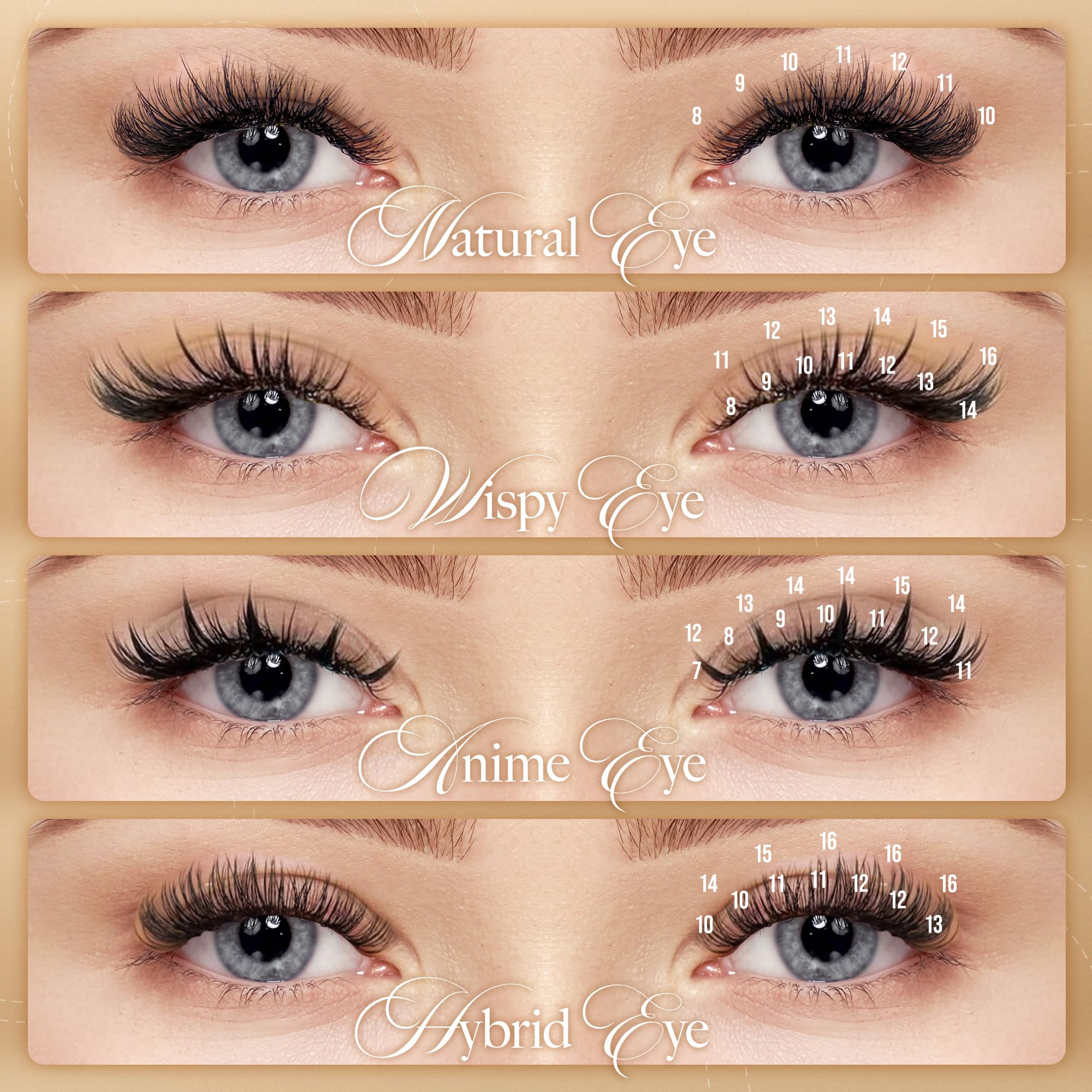 LASHVIEW Eyelash Extensions,Individual Lashes, Premium Single &Classic Lashes,0.15 Thickness CC Curl 8-15mm Mixed Tray,Natural Semi Permanent Eyelashes,Soft Application-Friendly,Mink Lashes