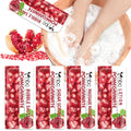 nbc BeautiLab Pedicure Kit Foot Soak Set: Bubble Salt, Sugar Scrub, Massage Mask, Massage Lotion in a Box, 4 Step Foot Spa Kit for Dry Feet,Tired Feet (1 Set Pomegranate)