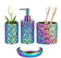 Goldenr Ceramic Bathroom Accessories Set Complete, Modern Decor,4PCS