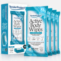 TenderProtect Active Body Wet Wipes for Adults – 9"x12", Unscented 48 Count