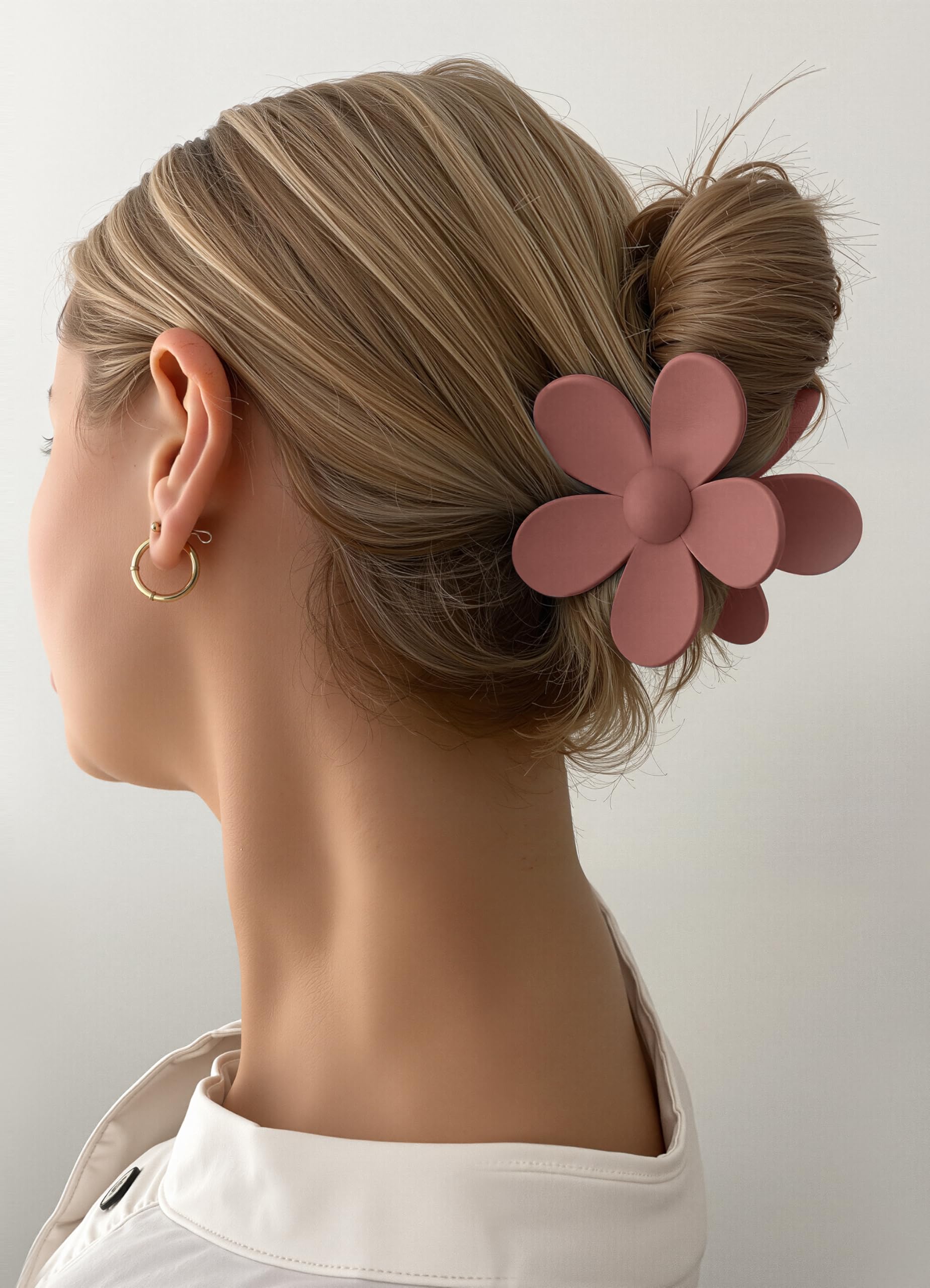 8PCS Hair Clips for Women, Flower Claw Clips for Thick Hair, Non-Slip Hair Accessories with Multi-Styles, Different Color Hair Claw Clips and Variety Pack, Ideal for Girls