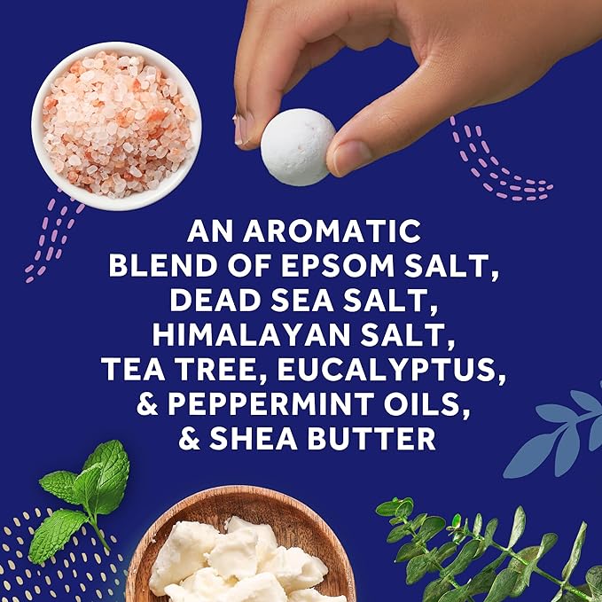 Amopé Pedi Perfect Rejuvenating Foot Soak & Bath Bombs,Relaxing Foot Spa Fizzies &Epsom Salt,Dead Sea & Himalayan Salt,Tea Tree Oil,Shea Butter to Soothe, Hydrate & Soften Tired Feet(Pack of 336)