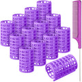 Syhood 12 Pcs Hair Rollers for Women, 2.6 X 1.4 Inch Curlers, Purple