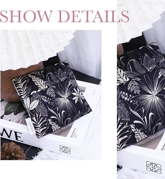 DGAZ Sanitary Napkin Storage Bag, Period Bag for Teen Aged Girls, Portable Period Bag for Panty Liners/Menstrual Cup/Small Tampons，Mini Makeup Bag for Purse(Dark Fragrance)