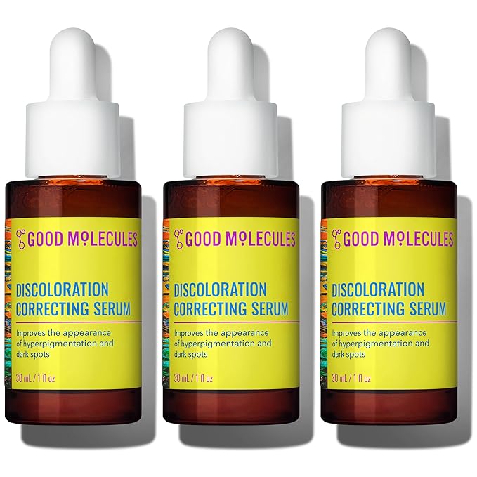 Good Molecules Discoloration Correcting Serum Pack 3 – 30 ml Each | Tranexamic Acid & Niacinamide Serum for Dark Spots and Discoloration, Skin Care for Face