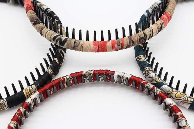 JOBAND boho hair band headbands for women/Girls teeth Comb Hair Accessories Non-slip hairband Resin hair hoop (4 PCS)