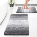 OLANLY Micorfiber Bathroom Rug Set 2 Piece, 30"x20"+24"x16"