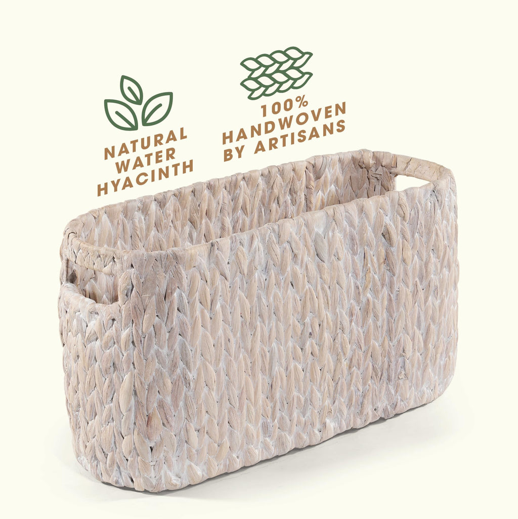Toilet Paper Storage Basket, Toilet Paper Holder with Storage for Up to 8 Rolls, Rattan Bathroom Accessories
