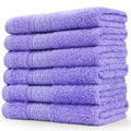 Cleanbear Wash Cloths Cotton Facecloths Set of 6, 13 by 13 Inches