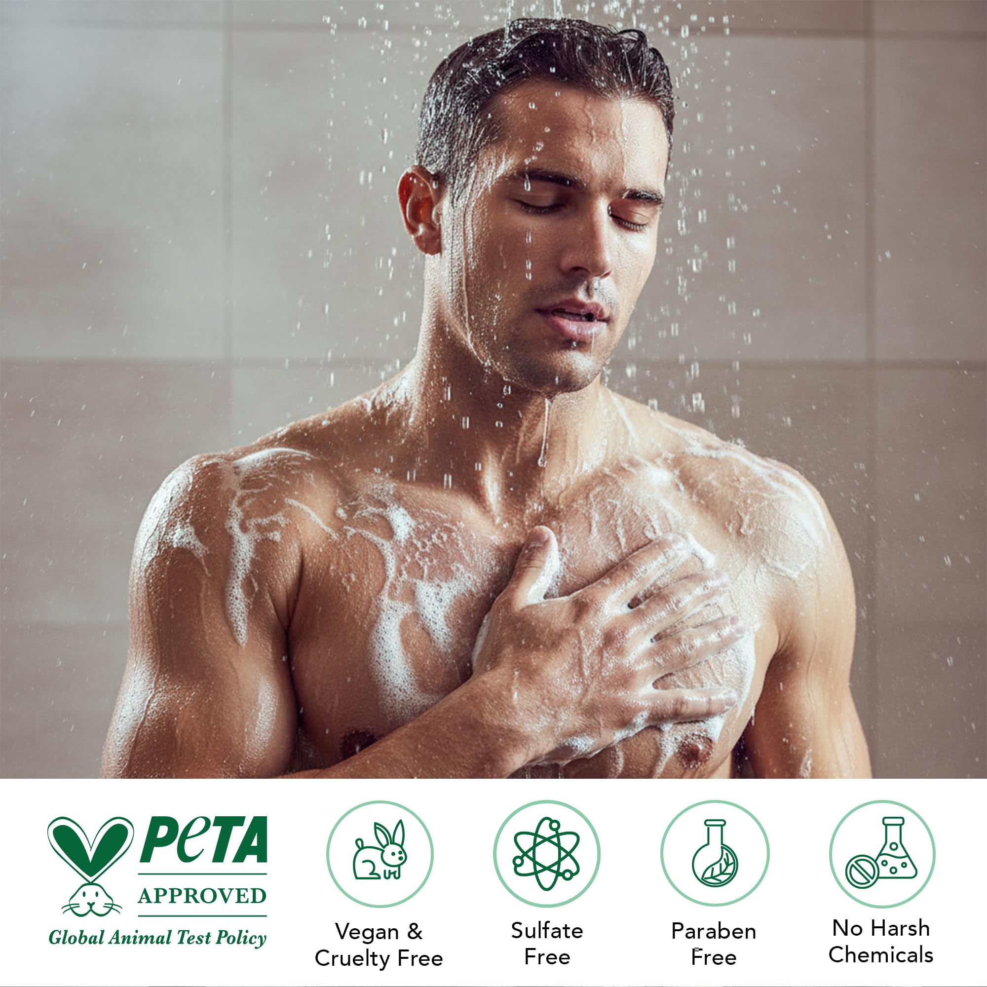 Botanic Hearth Tea Tree Body Wash, 16 Fl Oz (473 ml) | Enriched With Tea Tree Oil, Peppermint & Sea Buckthorn | Gently Cleanses, Refreshes & Nourishes Skin | Sulfate & Paraben Free | For Men & Women