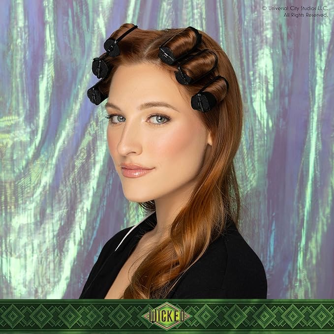 Wicked Elphaba 6PK Satin Rollers - hair rollers - foam rollers - heatless hair curlers - Scunci by Conair