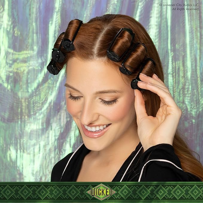 Wicked Elphaba 6PK Satin Rollers - hair rollers - foam rollers - heatless hair curlers - Scunci by Conair