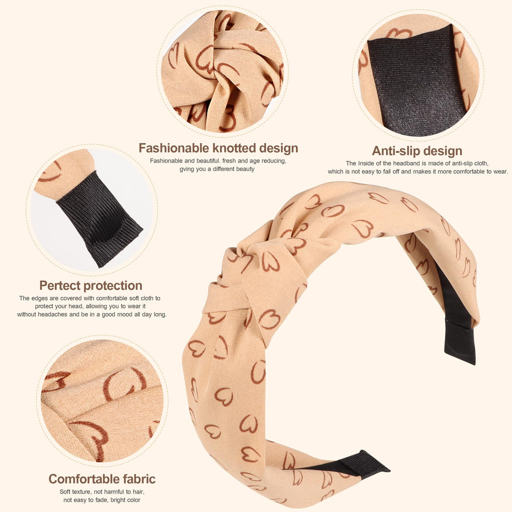DiyJibb Headbands for Women Girls - 6PCS Stylish Top Knotted Headbands - Knotted Headband for Women - Head Bands Wide Hairband Hair Accessories