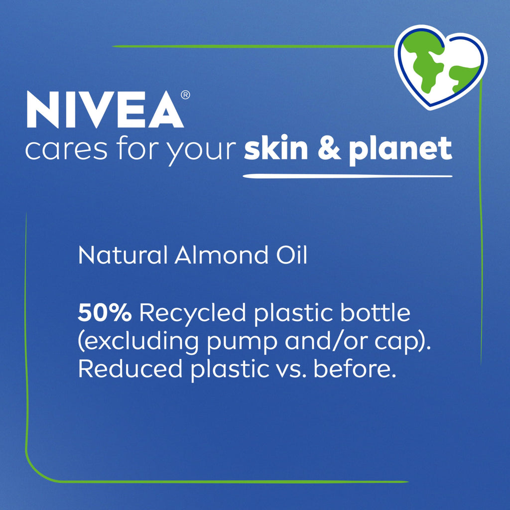 NIVEA Oil In Lotion Body Lotion, Vanilla and Almond Oil, 3 x 16.9 FL OZ