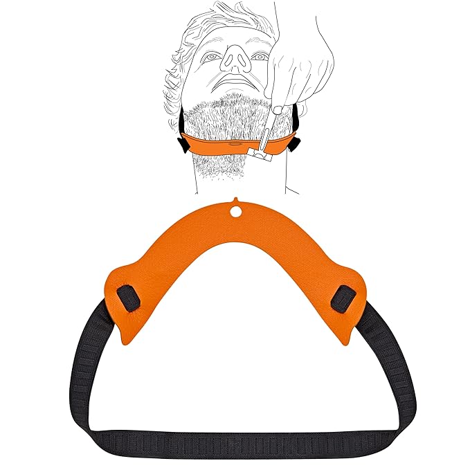 Beard Neckline Guide Lite: Hands-Free, Do-it-yourself Beard Neck Haircut Template, Beard Neckline Lineup